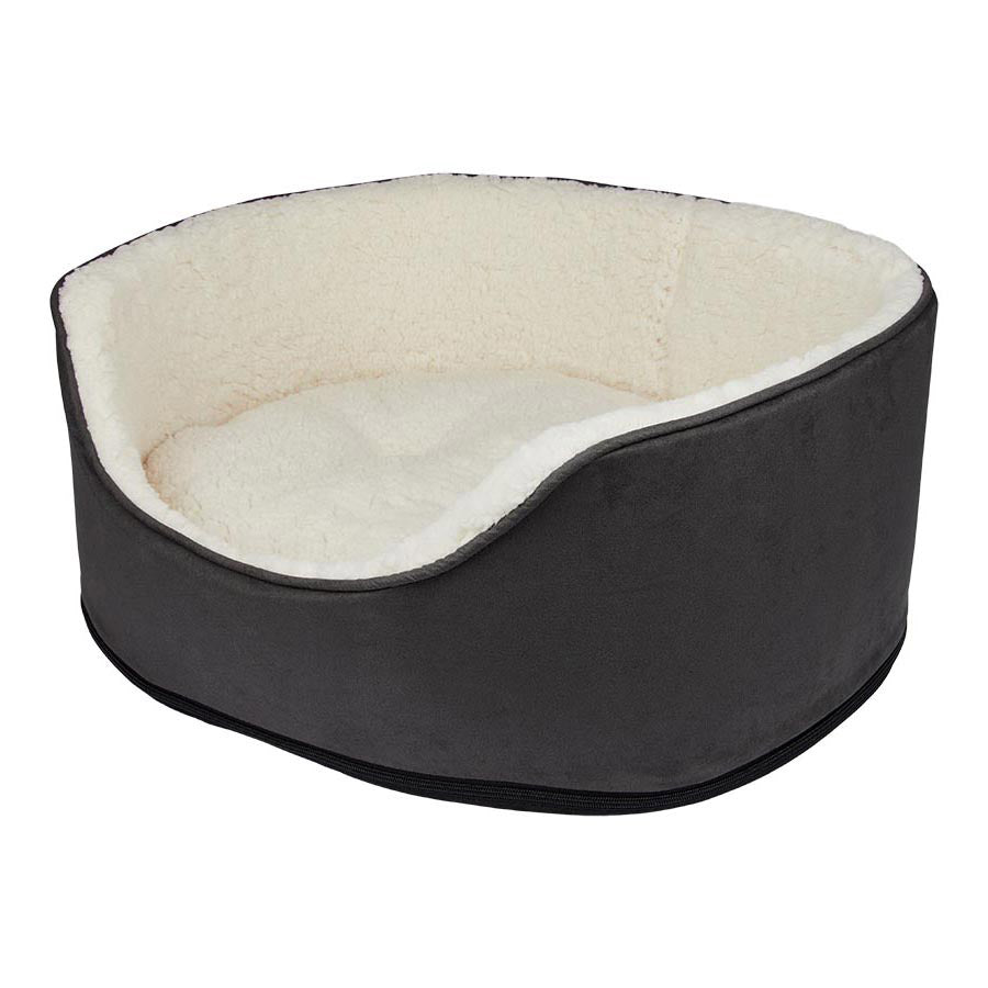 Oval Dog Bed Dark Grey