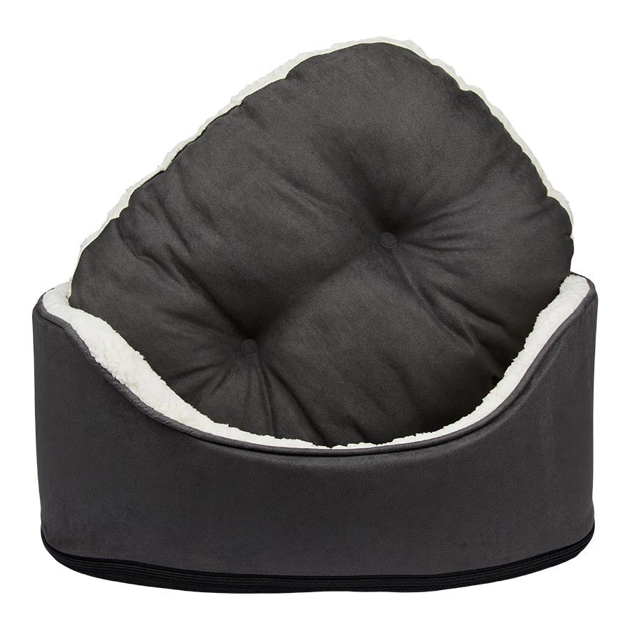Oval Dog Bed Dark Grey