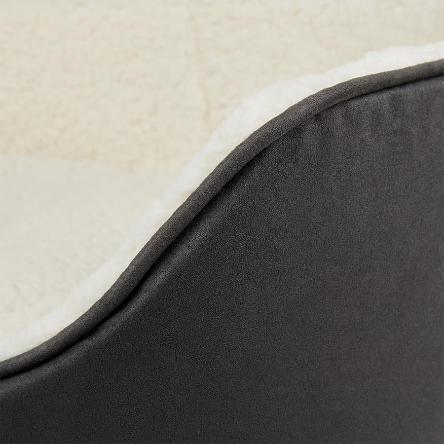 Oval Dog Bed Dark Grey